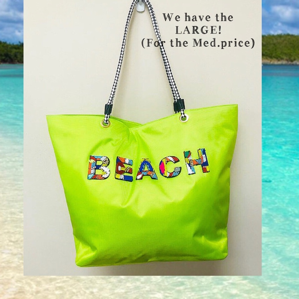 The LARGE Designer Beaded Beach Tote,NWT